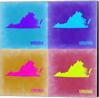 Virginia Pop Art Map 2 Fine Art Print