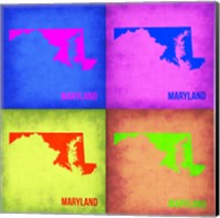Maryland Pop Art Map 1 Fine Art Print