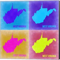 West Virginia Pop Art Map 2 Fine Art Print