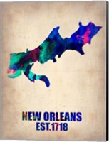 New Orleans Watercolor Map Fine Art Print