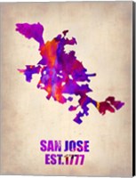 San Jose Watercolor Map Fine Art Print