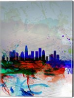 Los Angeles  Watercolor Skyline 1 Fine Art Print