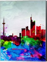 Frankfurt Watercolor Skyline Fine Art Print