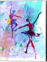 Two Dancing Ballerinas Watercolor 2 Fine Art Print