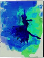 Ballerina on Stage Watercolor 5 Fine Art Print