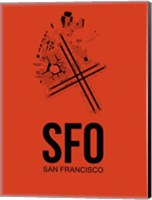 SFO San Francisco Airport Orange Fine Art Print