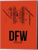 DFW Dallas Airport Orange Fine Art Print