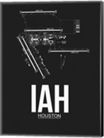 IAH Houston Airport Black Fine Art Print