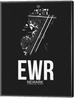 EWR Newark Airport Black Fine Art Print