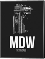 MDW Chicago Airport Black Fine Art Print