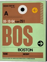 BOS Boston Luggage Tag 1 Fine Art Print