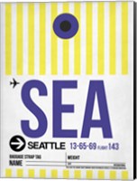 SEA Seattle Luggage Tag 1 Fine Art Print
