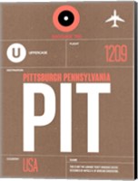 PIT Pittsburgh Luggage Tag 2 Fine Art Print