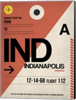 IND Indianapolis Luggage Tag 1 Fine Art Print