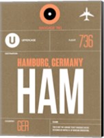 HAM Hamburg Luggage Tag 2 Fine Art Print