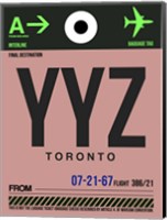 YYZ Toronto Luggage Tag 2 Fine Art Print