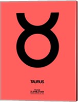 Taurus Zodiac Sign Black Fine Art Print