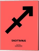 Sagittarius Zodiac Sign Black Fine Art Print