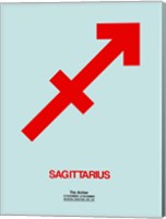 Sagittarius Zodiac Sign Red Fine Art Print