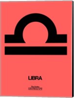 Libra Zodiac Sign Black Fine Art Print