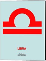 Libra Zodiac Sign Red Fine Art Print