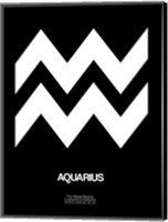 Aquarius Zodiac Sign White Fine Art Print