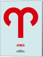 Aries Zodiac Sign Red Fine Art Print