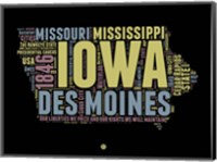 Iowa Word Cloud 1 Fine Art Print