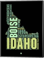 Idaho Word Cloud 1 Fine Art Print