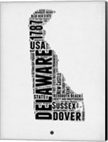 Delaware Word Cloud 2 Fine Art Print