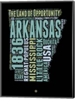 Arkansas Word Cloud 1 Fine Art Print
