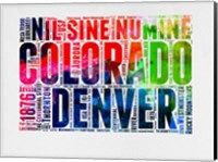 Denver Watercolor Word Cloud Fine Art Print