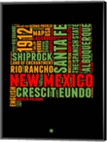 New Mexico Word Cloud 1 Fine Art Print