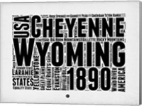 Wyoming Word Cloud 2 Fine Art Print