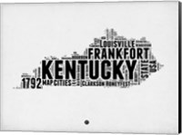 Kentucky Word Cloud 2 Fine Art Print