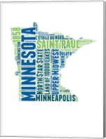 Minnesota Word Cloud Map Fine Art Print