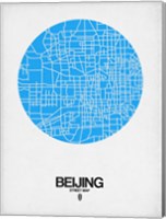 Beijing Street Map Blue Fine Art Print