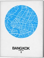 Bangkok Street Map Blue Fine Art Print