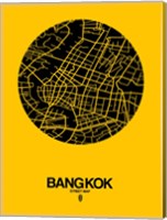Bangkok Street Map Yellow Fine Art Print