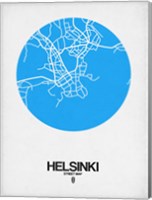 Helsinki Street Map Blue Fine Art Print