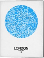 London Street Map Blue Fine Art Print