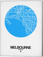 Melbourne Street Map Blue Fine Art Print