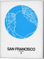 San Francisco Street Map Blue Fine Art Print