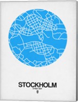 Stockholm Street Map Blue Fine Art Print