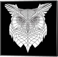 White Owl Mesh Fine Art Print
