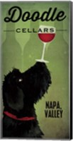 Doodle Wine II Black Dog Fine Art Print