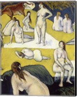 Bathers with a Red cow, 1887 Fine Art Print