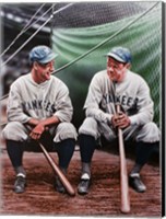 Babe Ruth and Lou Gehrig (seated) Fine Art Print