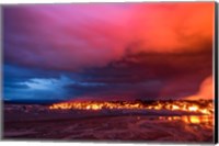 Glowing Lava and Skies at the Holuhraun Fissure, Iceland Fine Art Print