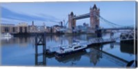 St. Katharine Pier and Tower Bridge, Thames River, London, England Fine Art Print
